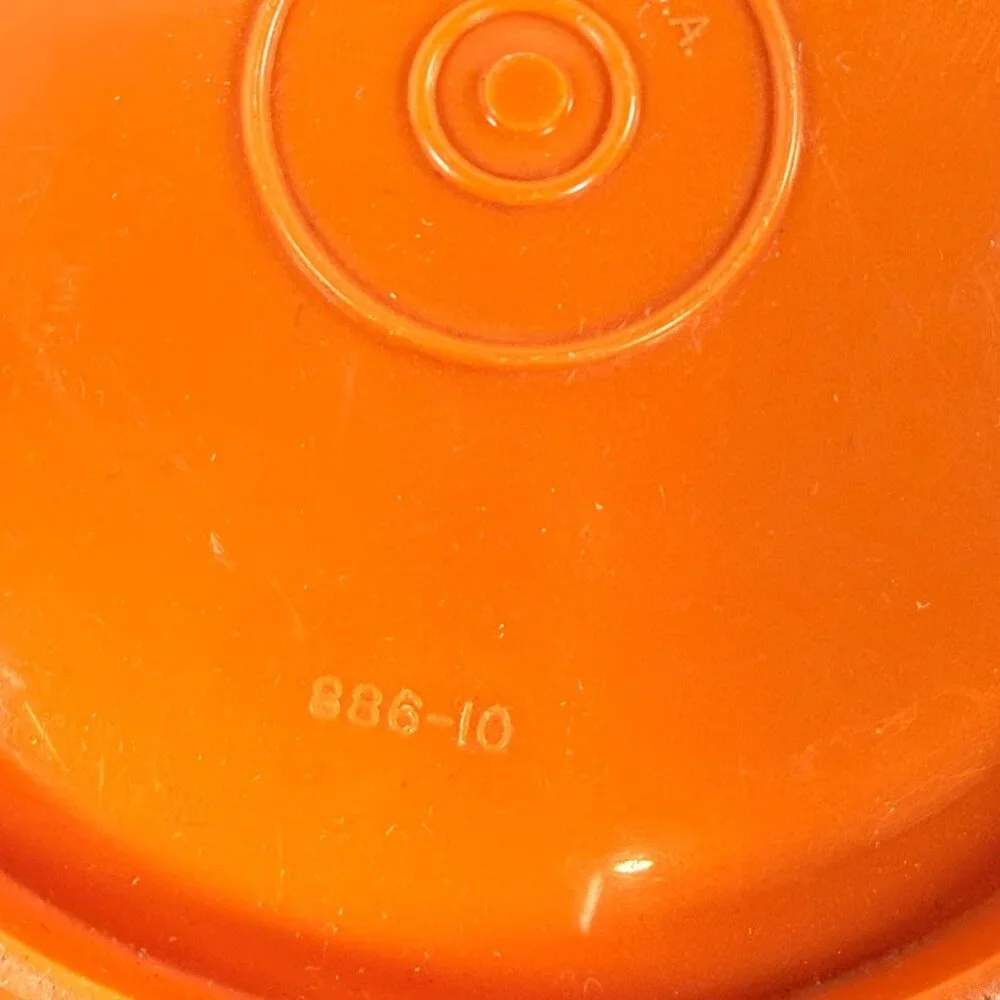 Vintage 3 Tupperware Servalier Bowls w/ Sunburst Lids Brown Yellow Orange 1970s